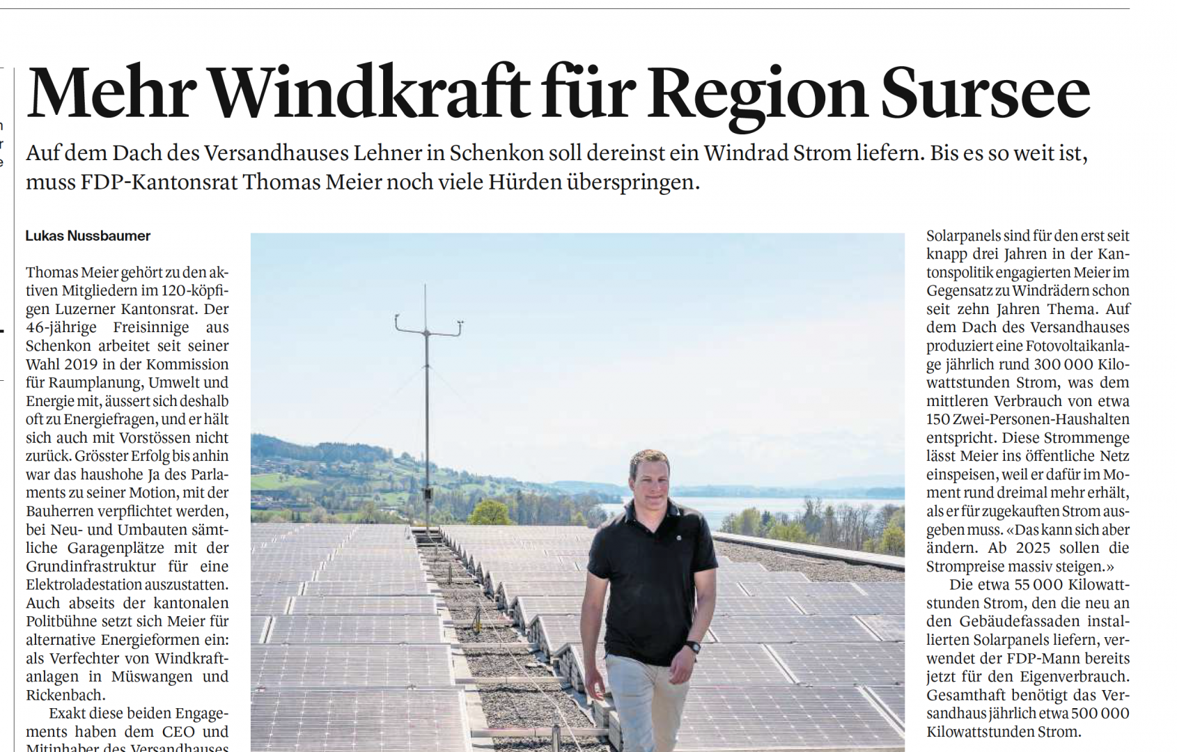 Mehr Windkraft für die Region Sursee